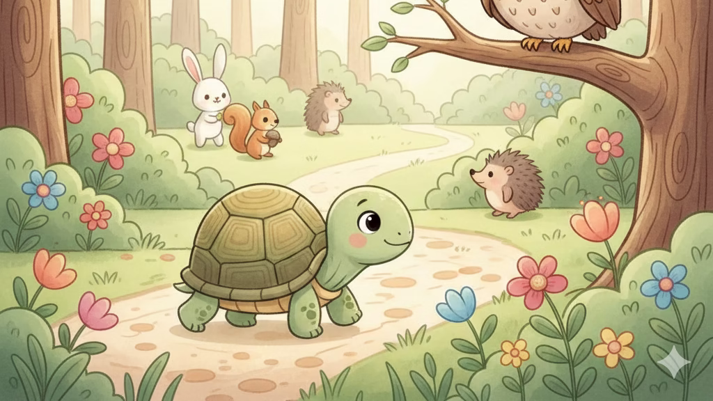 Zamanı Paylaşmayı Öğrenen Minik Kaplumbağa Masalı